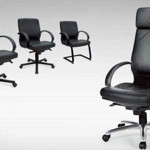 Luxdezine Black 4 Executive Chair Leather