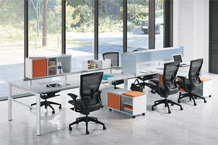 Furniture Modern Empty Office Workstation