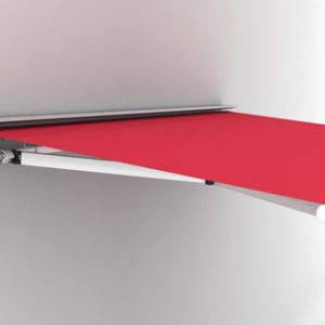 Luxdezine Retractable Awning 3D Red White